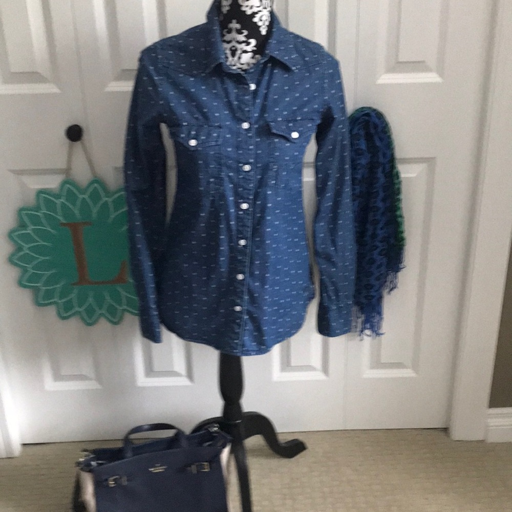 Triple Five Soul starred denim shirt